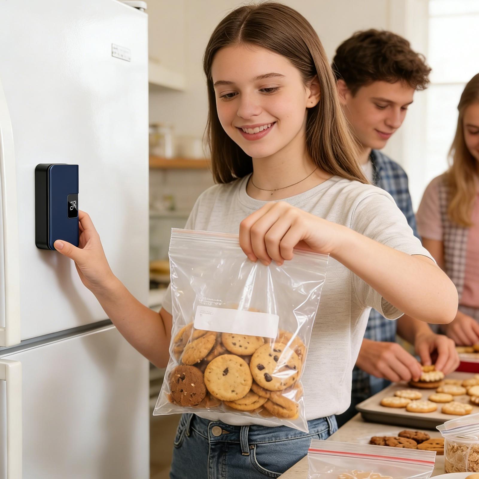 Meal Prep Freezer - Mini-Beutelverschließer mit LED-Anzeige, tragbar, 6-stufig einstellbar,