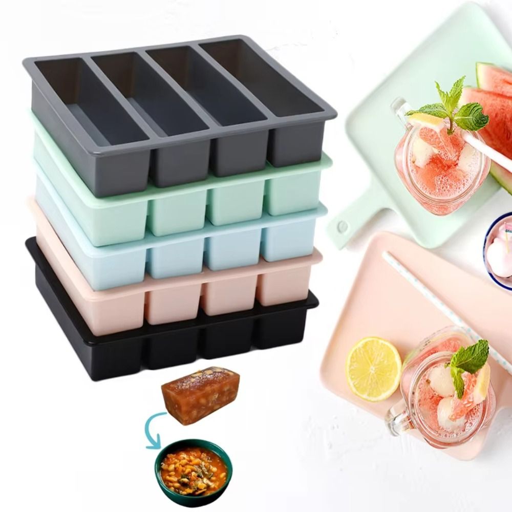 Meal Prep Freezer - Neue 4-Gitter-Riesenaufbewahrung für Lebensmittel, Mahlzeit, Soße