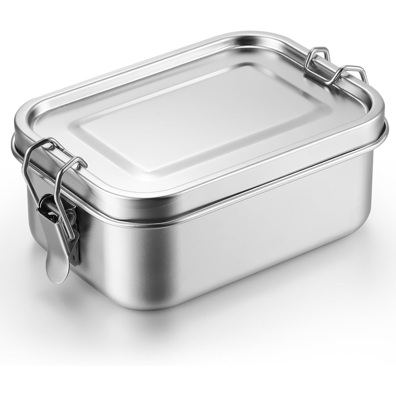Meal Prep Lunch - Edelstahl-Lebensmittelbehälter mit Deckeln, Lunchbox, Kühlschrank-Organizer, Hot-Pot-Vorbereitungsbox,