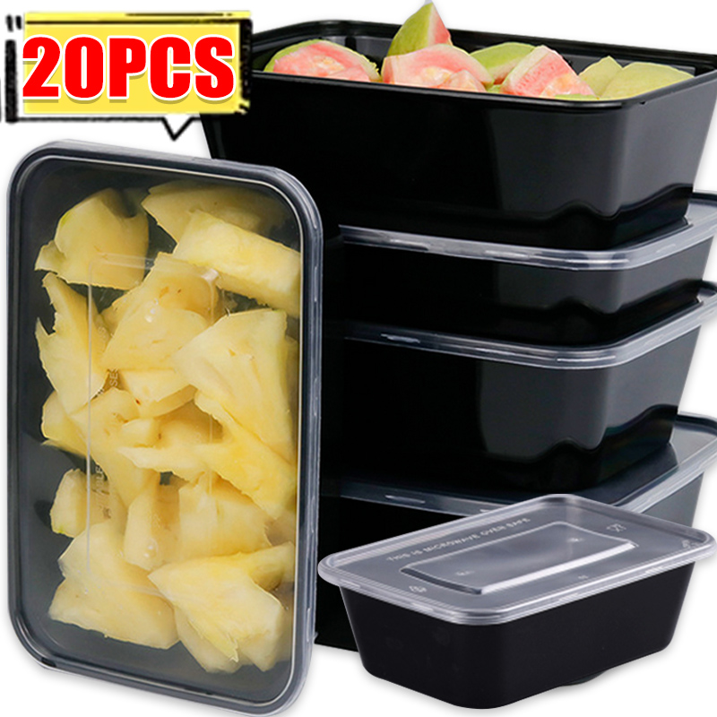 Meal Prep Ideas - 10/20x Lebensmittelbehälter mit Deckel, Meal-Prep-Behälter, auslaufsichere,