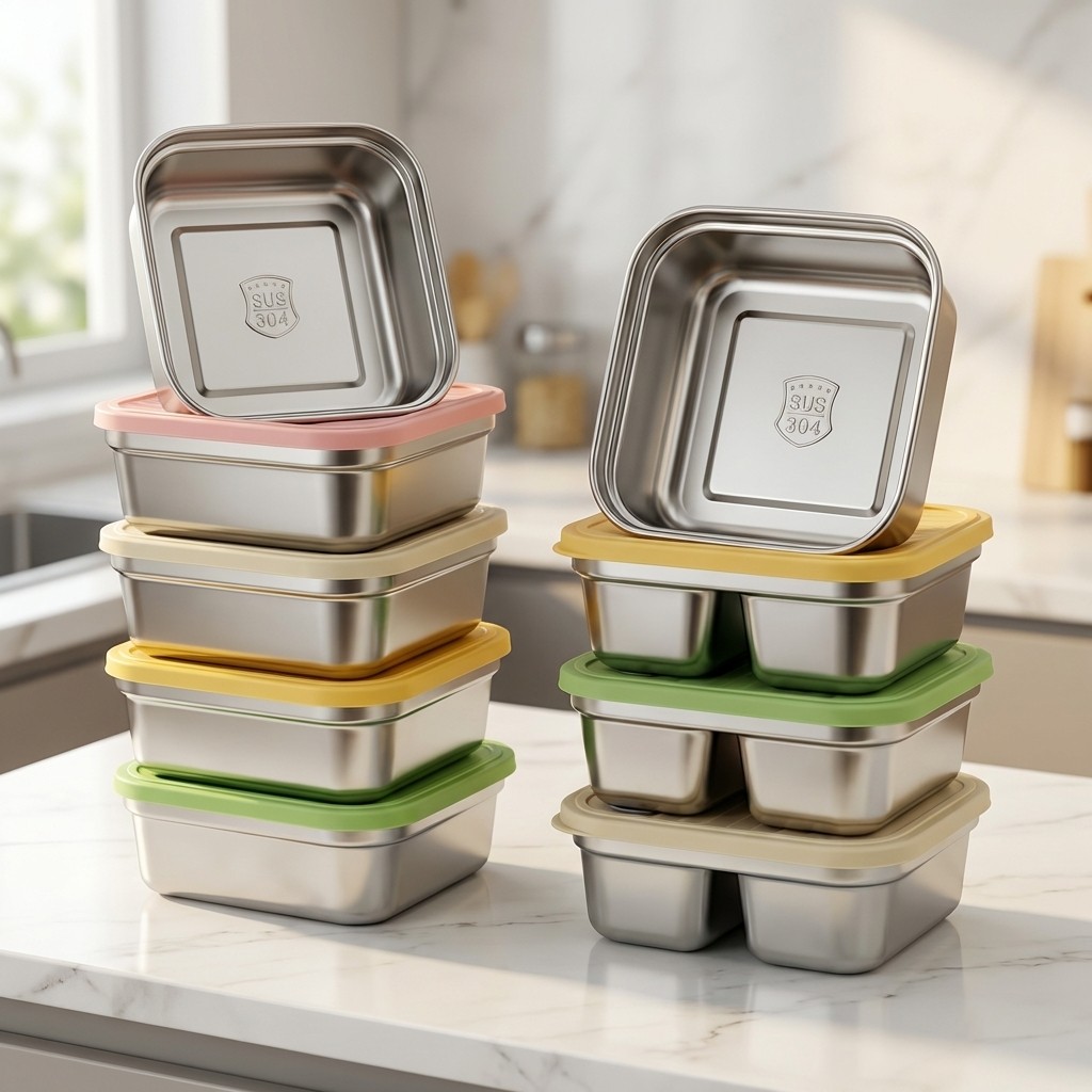 Meal Prep Freezer - Obst- und Gemüse-Aufbewahrungsbehälter Stapelbar Große Kapazität