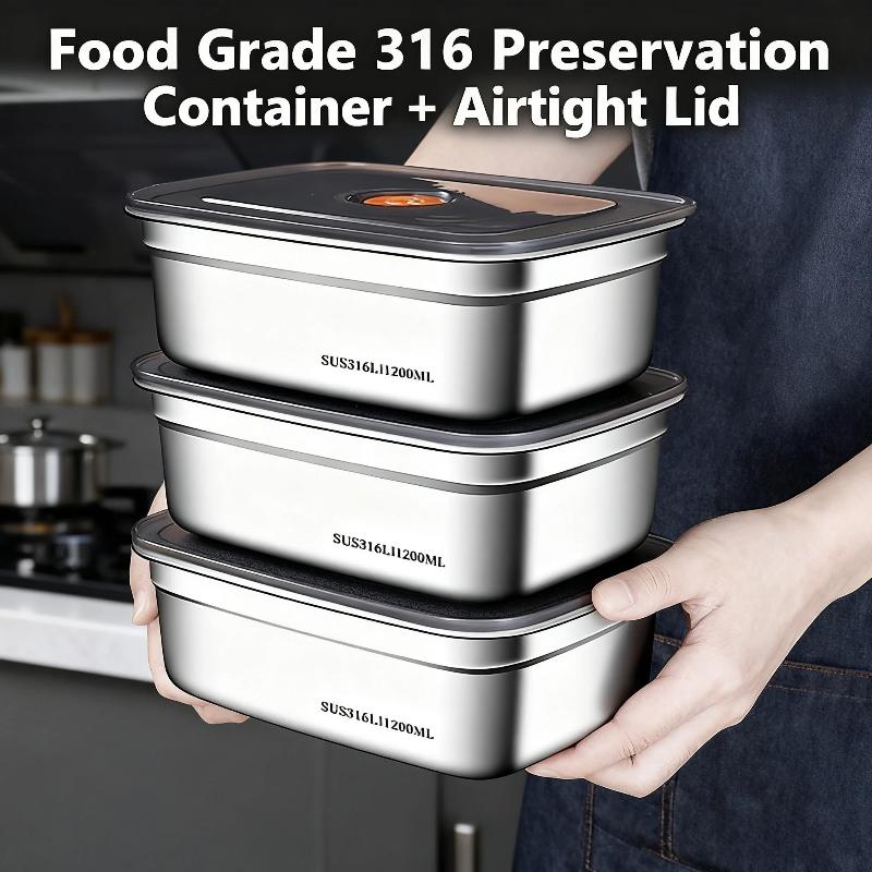 Meal Prep Freezer - Bestseller Edelstahl Camping-Lunchbox Versiegelte Auslaufsichere Bento-Box