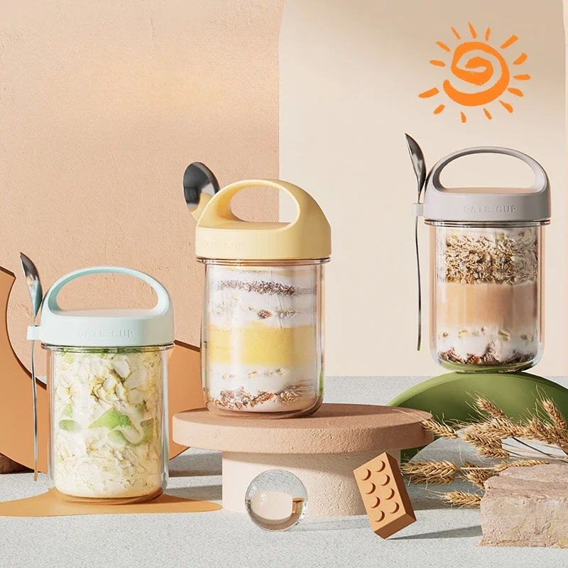 Meal Prep Yogurt Containers - 420ML Neue Frühstück Tassen Haferflocken Müsli