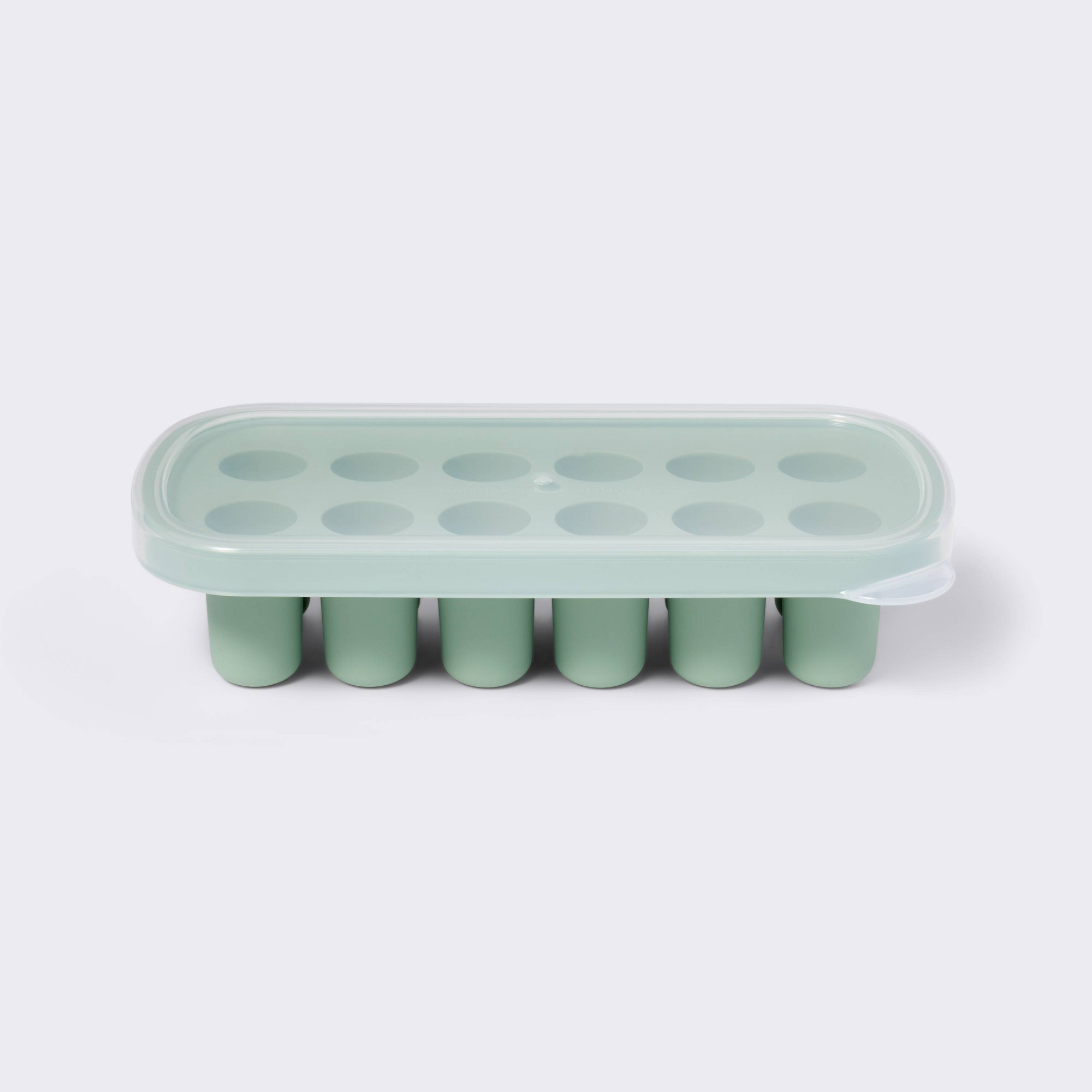Meal Prep Freezer - Grüne Baby-Nahrungsmittel-Gefrierform, flexible Portionsaufbewahrungsform für Pürees,