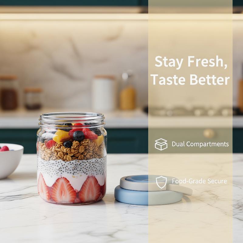 Frühstücksbecher, tragbarer Be – Meal Prep Yogurt Containers Bewertung und Preis
