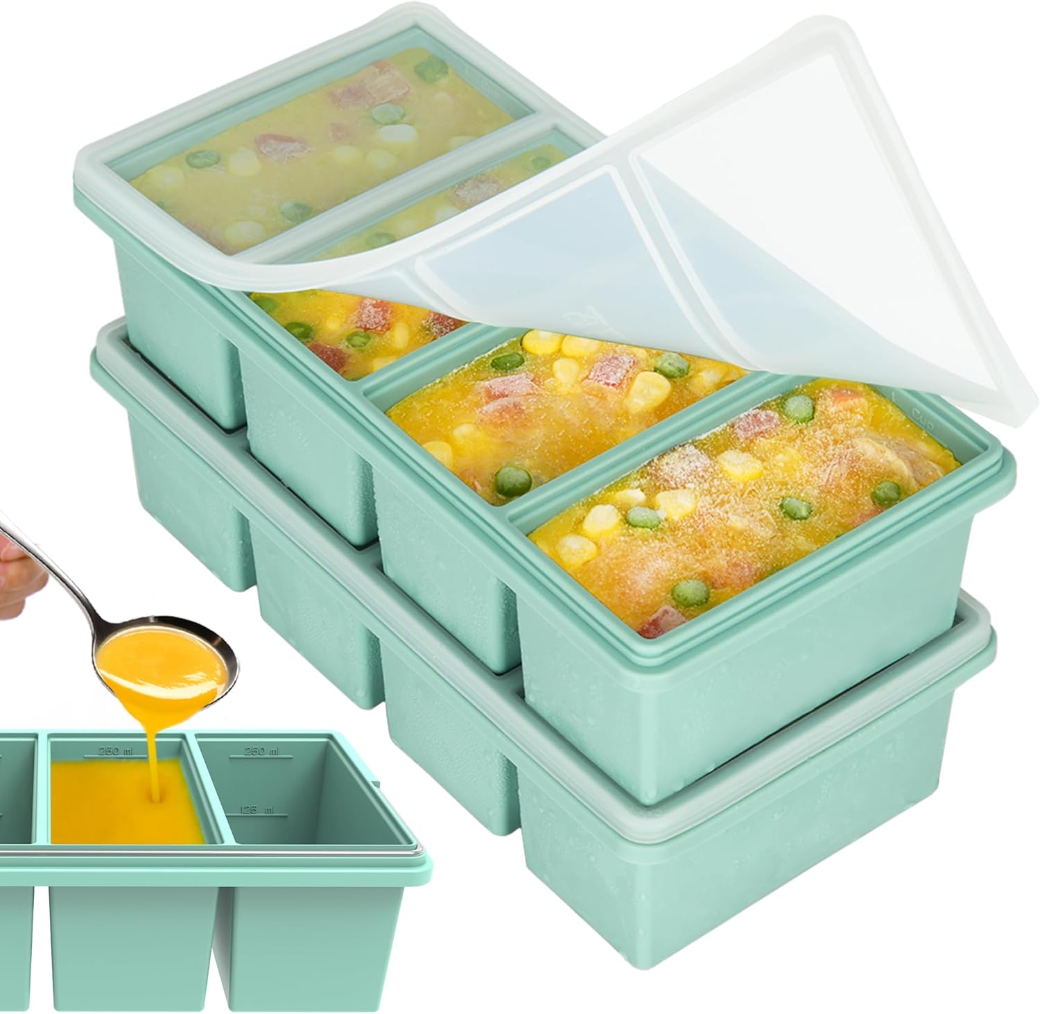 Silikon-Eiswürfelform 250ml 50 – Meal Prep Freezer Bewertung und Preis