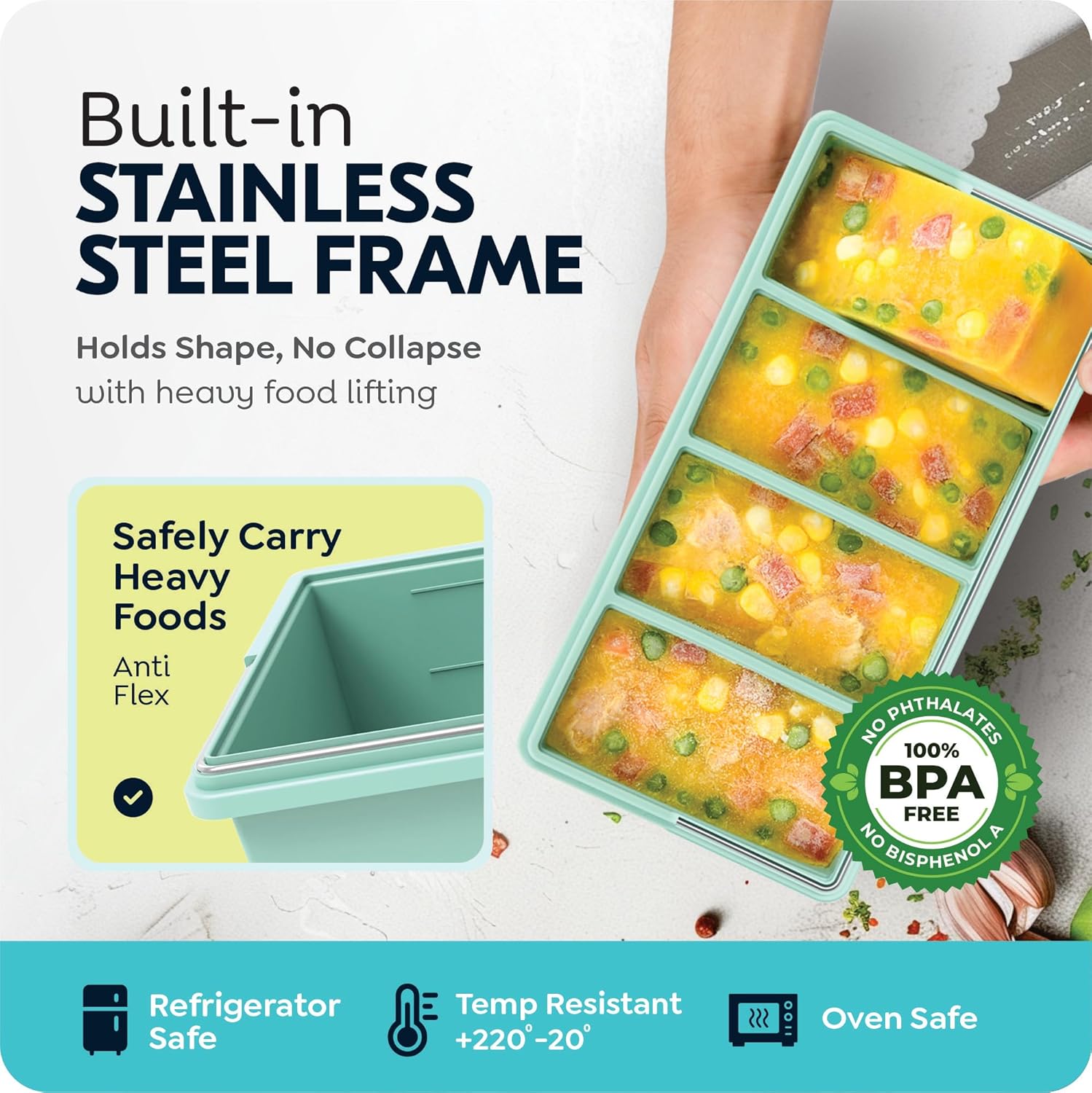 Silikon-Eiswürfelform 250ml 50 – Meal Prep Freezer Bewertung und Preis