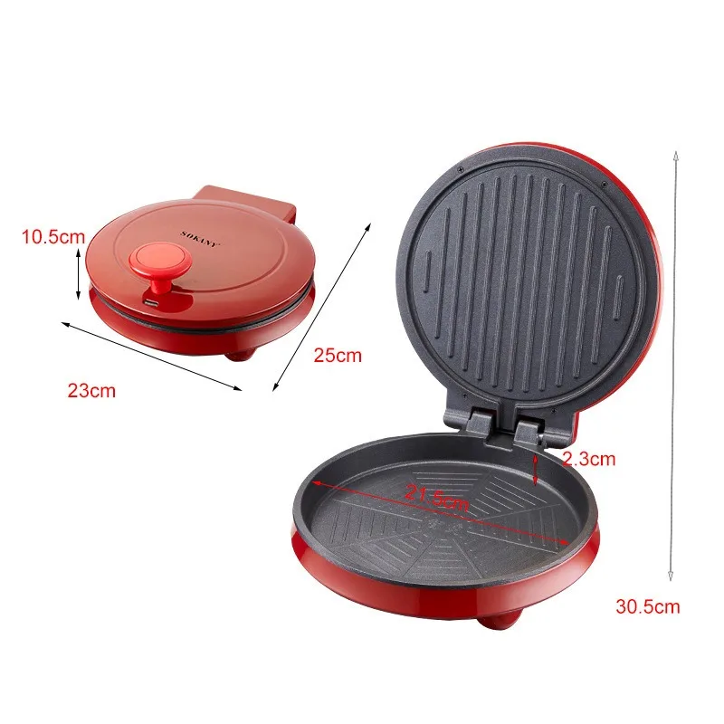 110V Elektrische Pizzamaschine – Breakfast Sandwich Press Bewertung und Preis