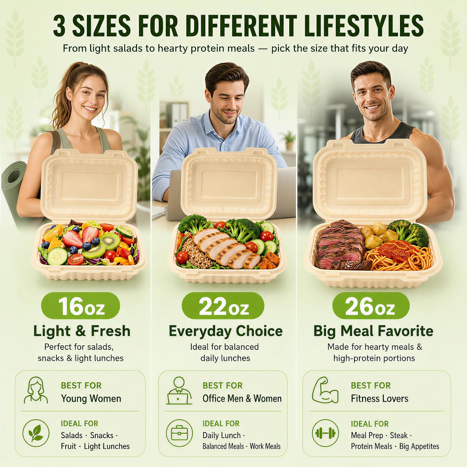 50er-Pack 16oz Clamshell Take- – Meal Prep Ideas Bewertung und Preis