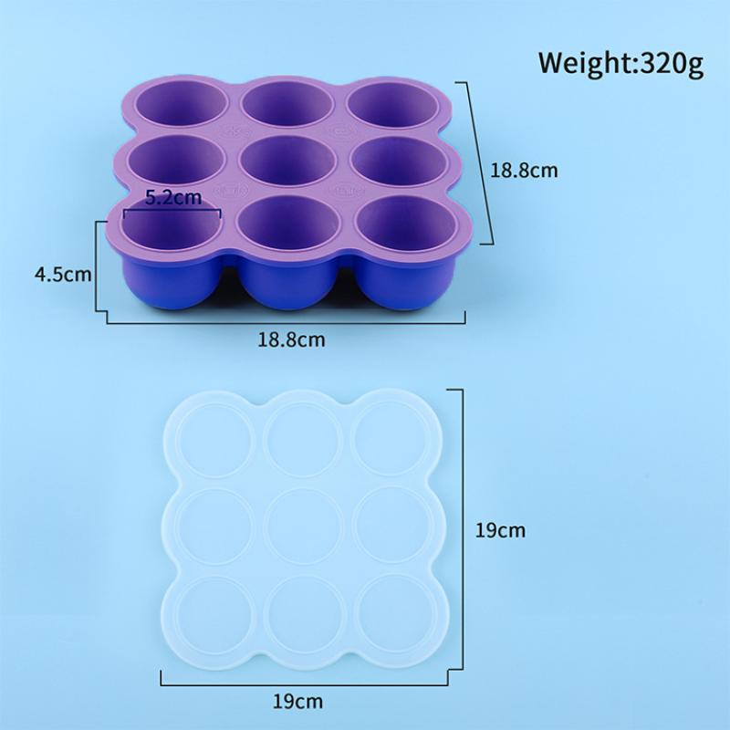 Baby-Nahrung Silikonbehälter 9 – Meal Prep Freezer Bewertung und Preis