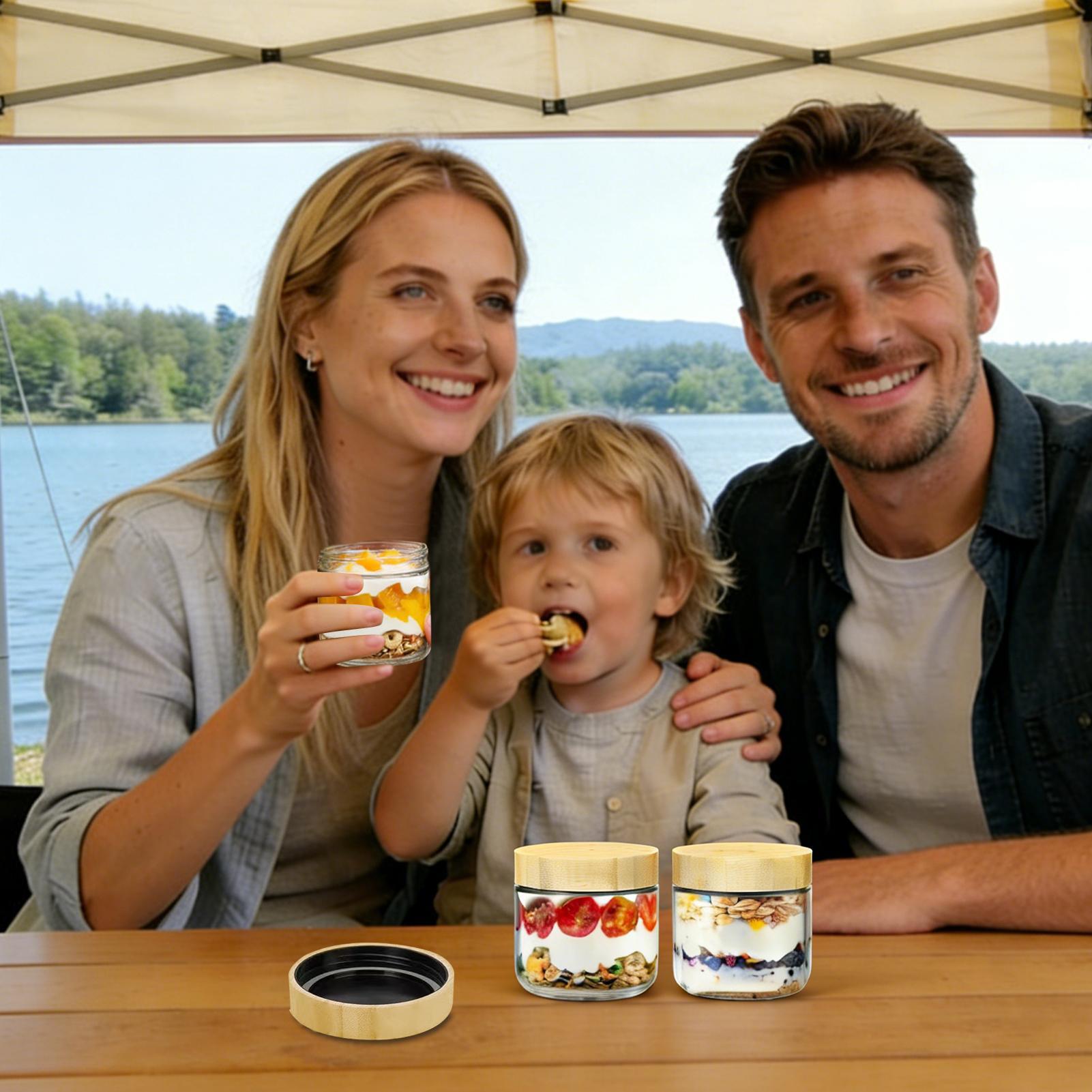 Overnight-Oats-Gläser 4 x 300m – Meal Prep Yogurt Containers Bewertung und Preis
