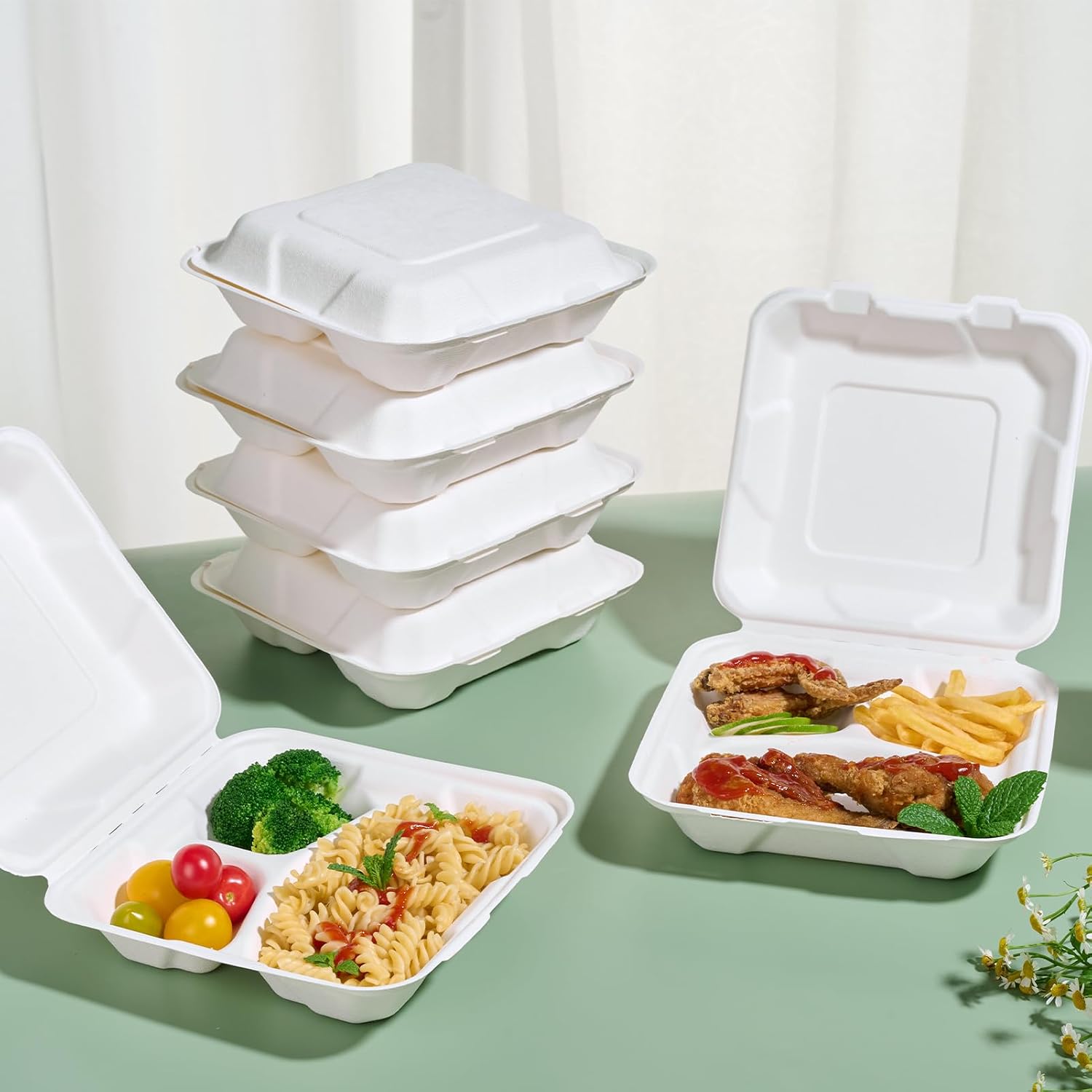 Einweg-Klappboxen für Essen zu – Meal Prep Restaurant Bewertung und Preis
